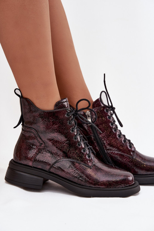 Laque Pealhk Pealiste poolsaapad Klockis D&A LZ52-954 bordoo-värvi