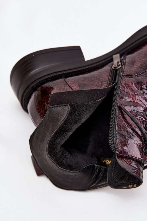 Laque Pealhk Pealiste poolsaapad Klockis D&A LZ52-954 bordoo-värvi