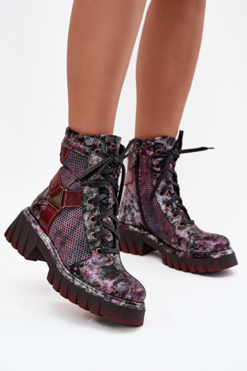 Pealhk saapad Pealiste omad Sellel onciejka 07072-23 bordoo-värvi