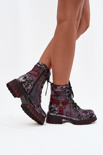 Pealhk saapad Pealiste omad Sellel onciejka 07072-23 bordoo-värvi 2