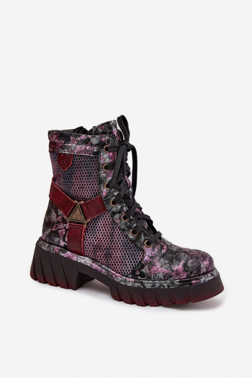 Pealhk saapad Pealiste omad Sellel onciejka 07072-23 bordoo-värvi