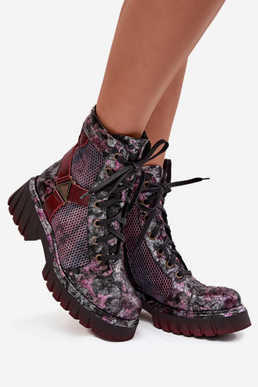 Pealhk saapad Pealiste omad Sellel onciejka 07072-23 bordoo-värvi