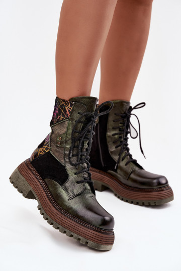 Pealhk saapad Pealiste omad platvormiga Sellel onciejka 07104-09 khakivärvi