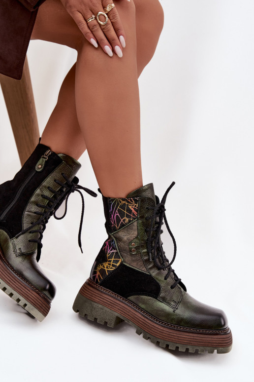 Pealhk saapad Pealiste omad platvormiga Sellel onciejka 07104-09 khakivärvi