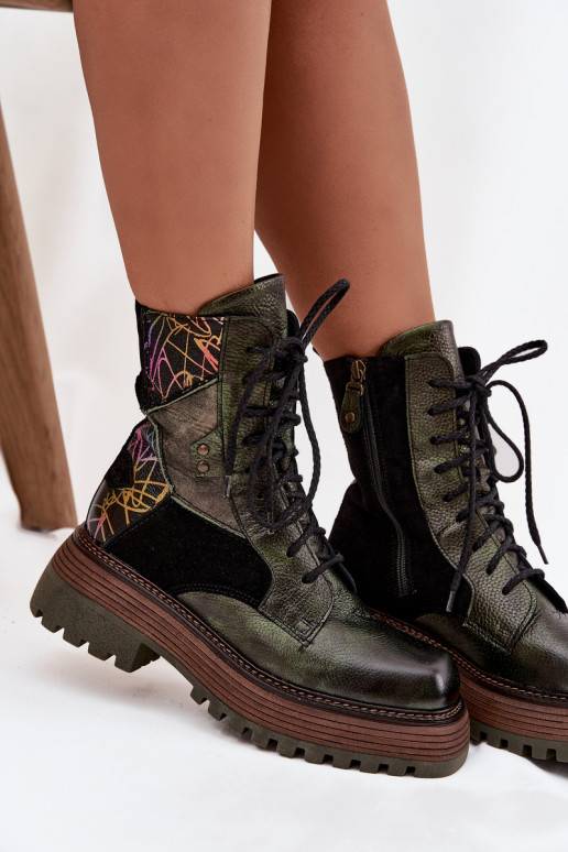 Pealhk saapad Pealiste omad platvormiga Sellel onciejka 07104-09 khakivärvi