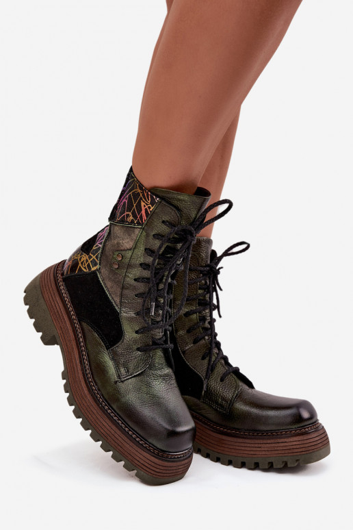 Pealhk saapad Pealiste omad platvormiga Sellel onciejka 07104-09 khakivärvi