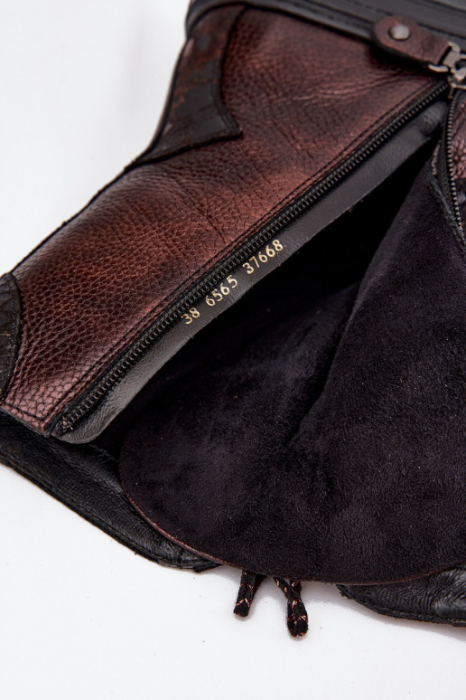 Pealhk Pealiste poolsaapad platvormiga voodriga Sellel onciejka 06565-02 pruunid värvi-Kuldset värvi