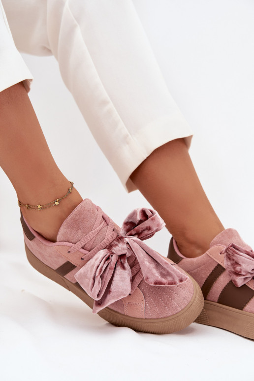 Naistel spordistiilis kingad sametise kaarega, roosa värvi, Ashlyn