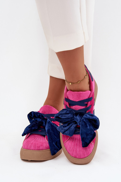 Naistel spordistiilis kingad sametise kaarega, roosa värvi, Ashlyn Naistel spordistiilis kingad sametise kaarega, roosa värvi, Ashlyn