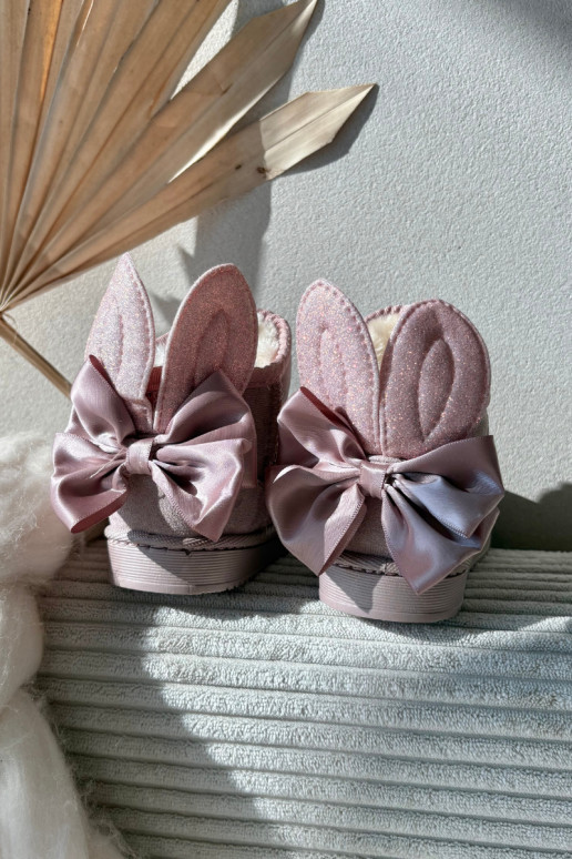 Laste soojad lumetossud „Meriva" lipsudega, roosa värv Laste soojad lumetossud „Meriva" lipsudega, roosa värv