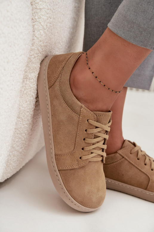 Vabaaja looduslikest sametist saapad "Barefoot" tüüpi Zazoo 314 beež