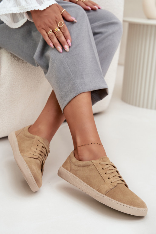 Vabaaja looduslikest sametist saapad "Barefoot" tüüpi Zazoo 314 beež