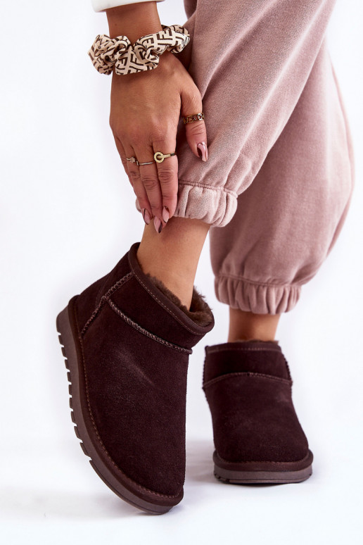 Pealiste omad seemisnakhsed Sellel ondal nööpidega lumesaapad pruunid värvi Shelie