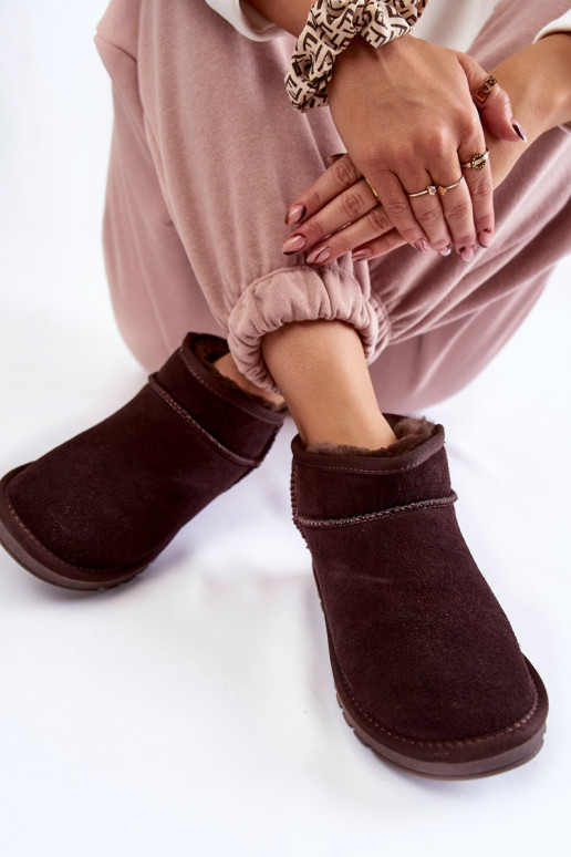 Pealiste omad seemisnakhsed Sellel ondal nööpidega lumesaapad pruunid värvi Shelie