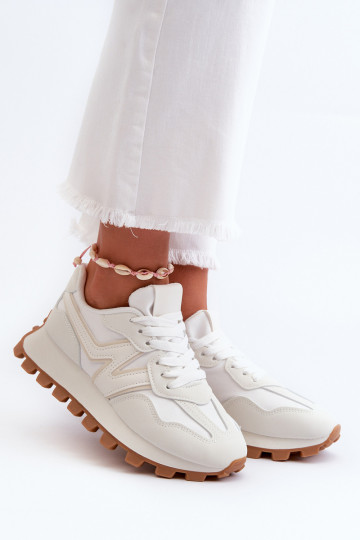 Sneakers tüüpi jalanõud spordijalatsid Pealiste omad valget värvi Kalelia