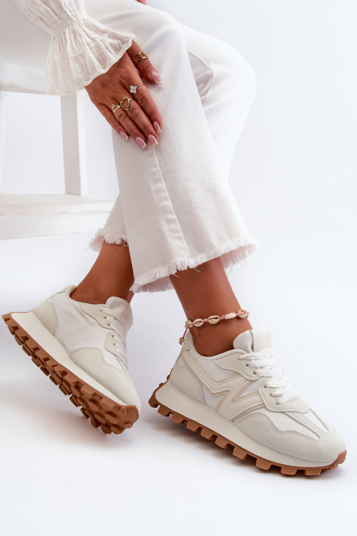 Sneakers tüüpi jalanõud spordijalatsid Pealiste omad valget värvi Kalelia