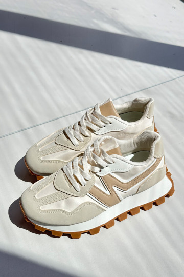 Sneakers tüüpi jalanõud spordijalatsid Pealiste omad beeži värvi Kalelia 2