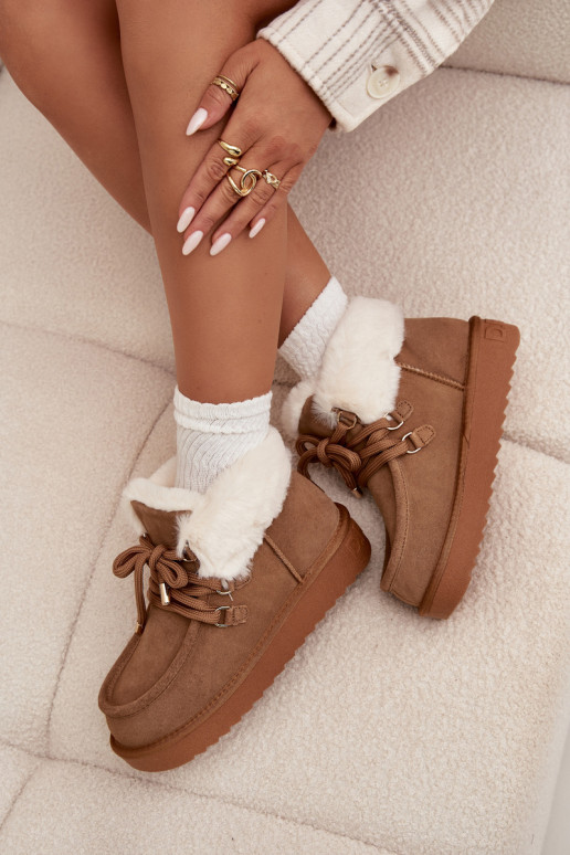 nööpidega lumesaapad Pealiste omadPealturalnego seemisnakhsedu D.Franklin DFSH375006 pruunid värvi