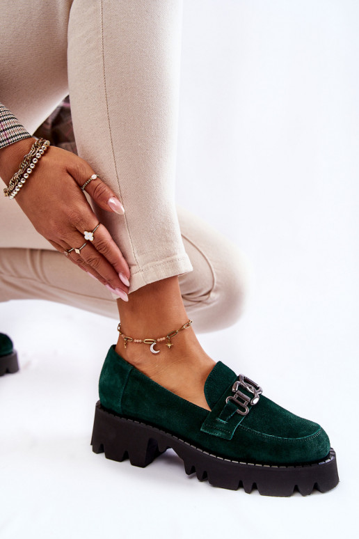 seemisnakhsed jalatsid kaunistustega Laura Messi 2489 Rohelist värvi