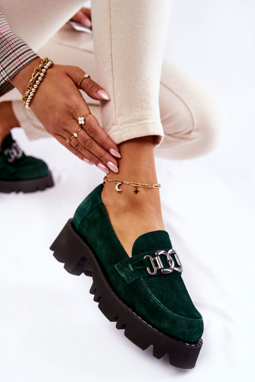 seemisnakhsed jalatsid kaunistustega Laura Messi 2489 Rohelist värvi