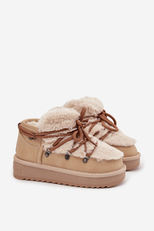 nööpidega lumesaapad Laste jalanõud Noorus karusnahaga D.Franklin DFSH370011 beeži värvi nööpidega lumesaapad Laste jalanõud Noorus karusnahaga D.Franklin DFSH370011 beeži värvi