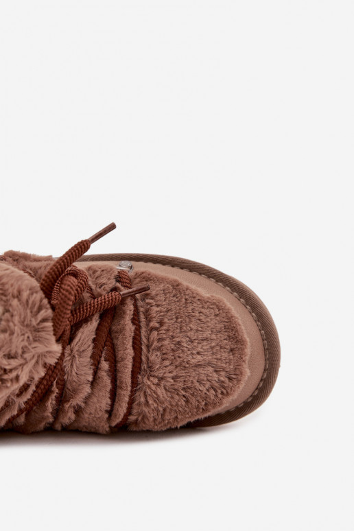 nööpidega lumesaapad Laste jalanõud Noorus karusnahaga D.Franklin DFSH370011 pruunid värvi nööpidega lumesaapad Laste jalanõud Noorus karusnahaga D.Franklin DFSH370011 pruunid värvi