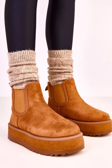 Nancey pruunid madalad lumeboots elastse sisekujundusega