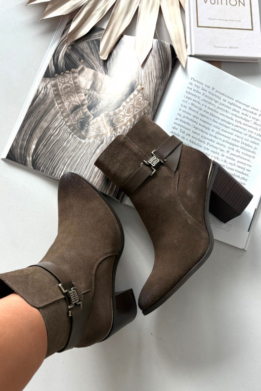 Khaki naiste soojad sametised saapad kontsadega naturaalsest nahast Sergio Leone BT25384-S Khaki naiste soojad sametised saapad kontsadega naturaalsest nahast Sergio Leone BT25384-S