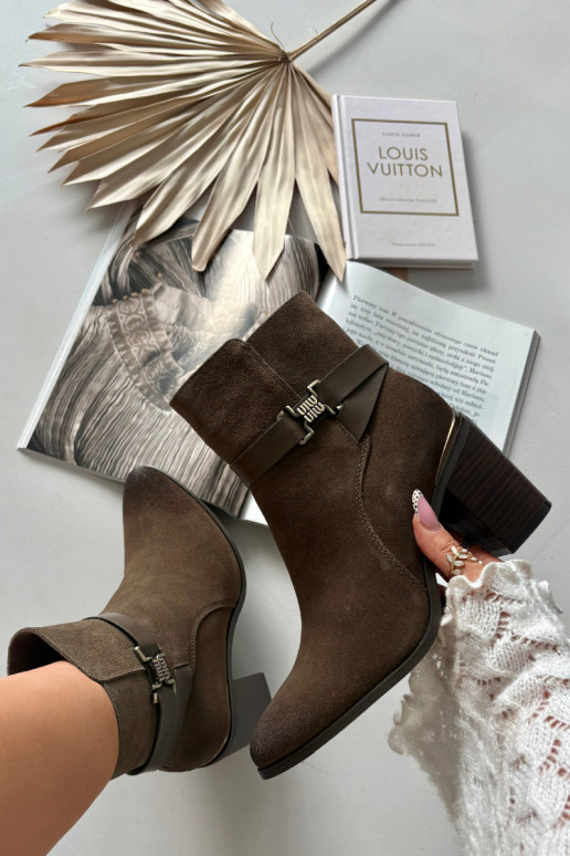 Khaki naiste soojad sametised saapad kontsadega naturaalsest nahast Sergio Leone BT25384-S Khaki naiste soojad sametised saapad kontsadega naturaalsest nahast Sergio Leone BT25384-S