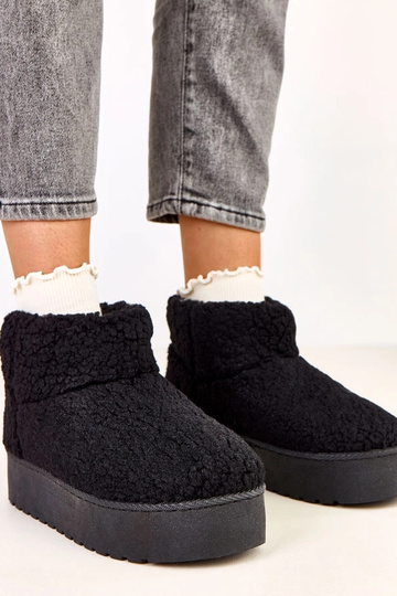 Lasso mustad lumebootsid lambanahast varrukaga