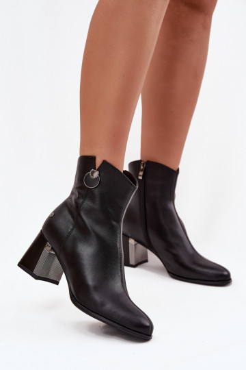 voodriga Pealiste poolsaapadPealturalnej Skóry kõrge jämeda kontsaga Sellel onciejka K7203-04 msuud 2