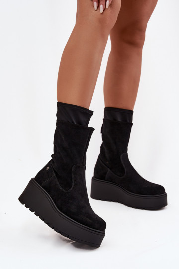 Pealiste omad Pealhk Seemisnahast kingad platvormiga Sellel onciejka A7161-20 msuud 2