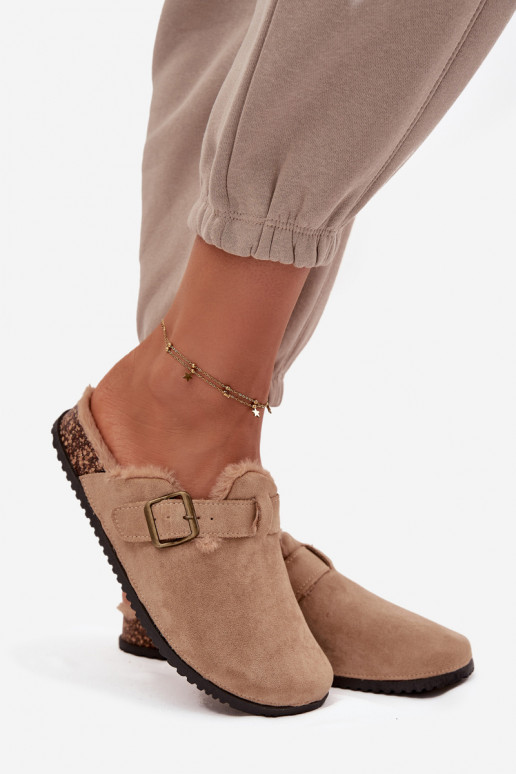 Sussid Puukingad Pealiste omad voodriga karusnahaga neetide ja pandlaga beeži värvi Sylisse Sussid Puukingad Pealiste omad voodriga karusnahaga neetide ja pandlaga beeži värvi Sylisse