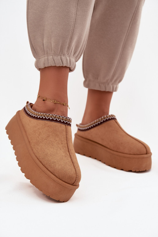 nööpidega lumesaapad Pealiste omad Koos Ornate Haftem pruunid värvi Jenira