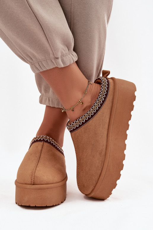 nööpidega lumesaapad Pealiste omad Koos Ornate Haftem pruunid värvi Jenira