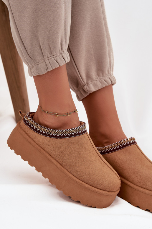 nööpidega lumesaapad Pealiste omad Koos Ornate Haftem pruunid värvi Jenira