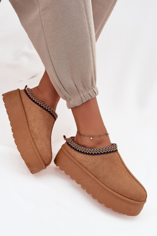 nööpidega lumesaapad Pealiste omad Koos Ornate Haftem pruunid värvi Jenira