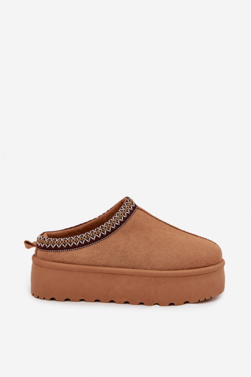 nööpidega lumesaapad Pealiste omad Koos Ornate Haftem pruunid värvi Jenira