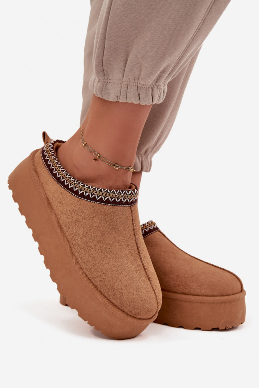 nööpidega lumesaapad Pealiste omad Koos Ornate Haftem pruunid värvi Jenira