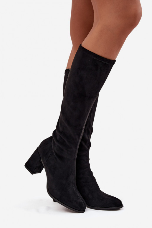 naiste pika säärega saapad kõrge jämeda kontsagaEco Suedeu msuud Yelisse naiste pika säärega saapad kõrge jämeda kontsagaEco Suedeu msuud Yelisse