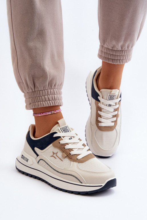 Sneakers tüüpi jalanõud Pealiste omad Big Star NN274A092 beeži värvi Sneakers tüüpi jalanõud Pealiste omad Big Star NN274A092 beeži värvi