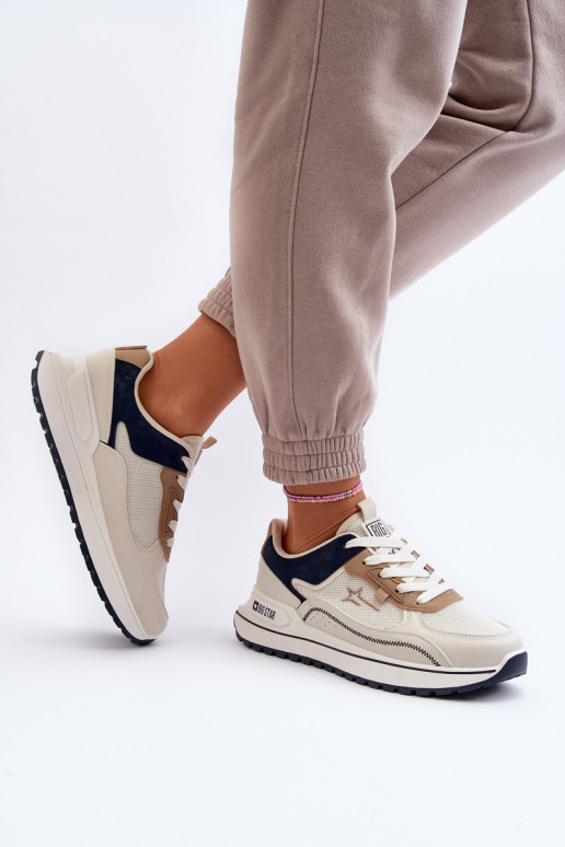Sneakers tüüpi jalanõud Pealiste omad Big Star NN274A092 beeži värvi Sneakers tüüpi jalanõud Pealiste omad Big Star NN274A092 beeži värvi