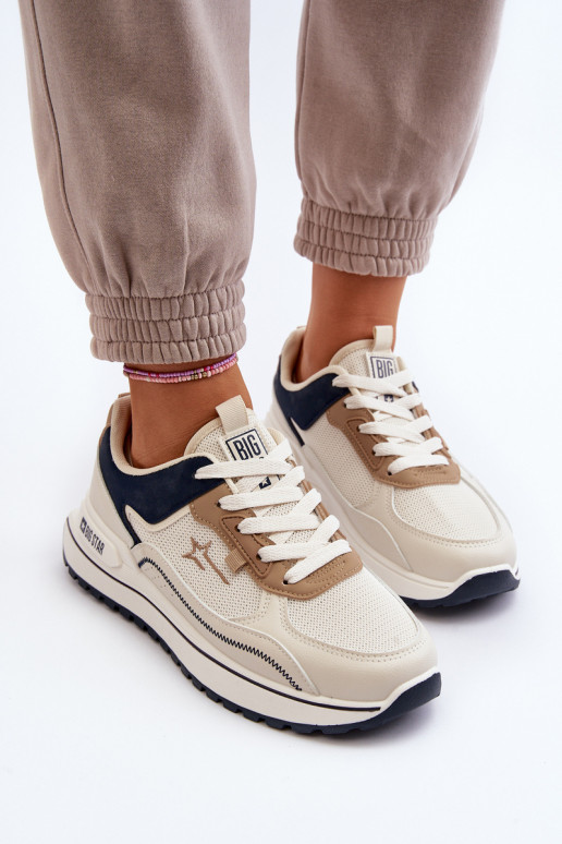 Sneakers tüüpi jalanõud Pealiste omad Big Star NN274A092 beeži värvi Sneakers tüüpi jalanõud Pealiste omad Big Star NN274A092 beeži värvi