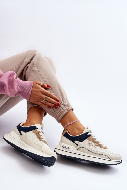 Sneakers tüüpi jalanõud Pealiste omad Big Star NN274A092 beeži värvi Sneakers tüüpi jalanõud Pealiste omad Big Star NN274A092 beeži värvi