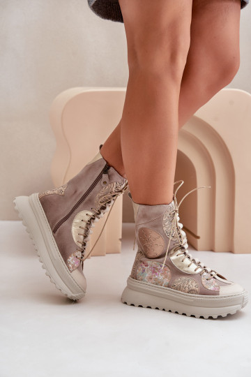 Pealhk Seemisnahast kingad platvormiga voodriga Sellel onciejka 06565-04 beeži värvi