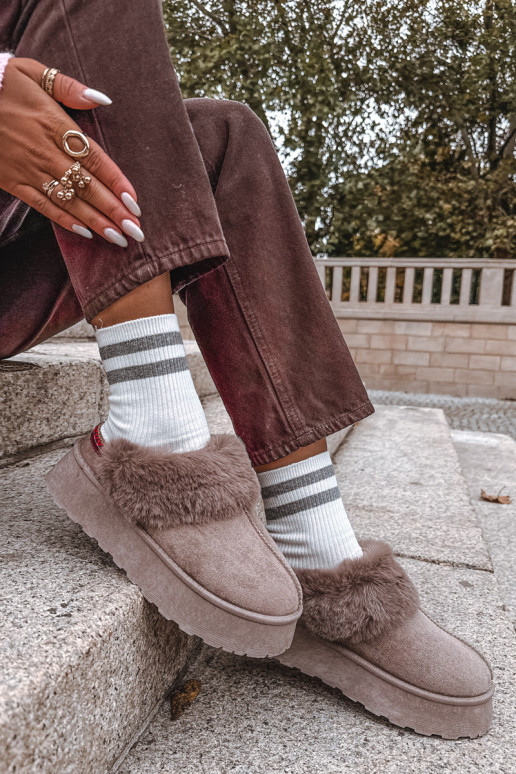 nööpidega lumesaapad Pealiste omad platvormiga karusnahaga I Haftem beeži värvi Querina nööpidega lumesaapad Pealiste omad platvormiga karusnahaga I Haftem beeži värvi Querina