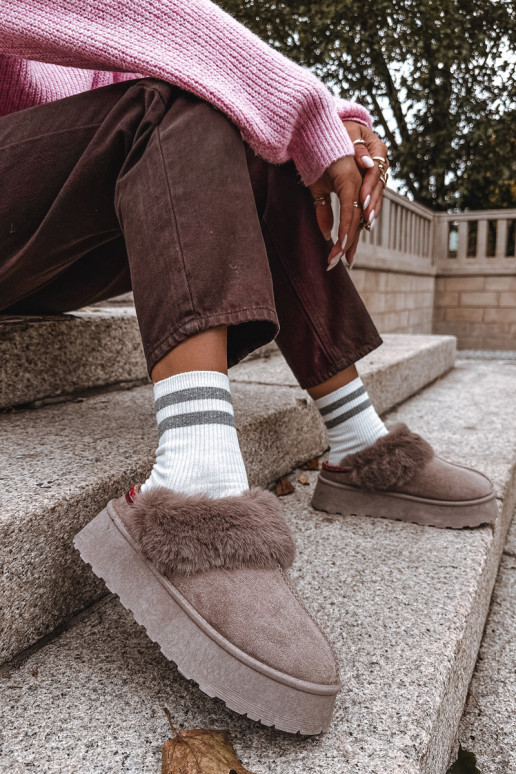 nööpidega lumesaapad Pealiste omad platvormiga karusnahaga I Haftem beeži värvi Querina nööpidega lumesaapad Pealiste omad platvormiga karusnahaga I Haftem beeži värvi Querina