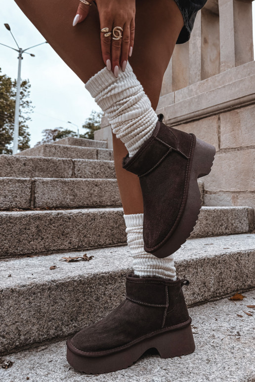 nööpidega lumesaapad Pealiste omadPealturalnego seemisnakhsedu voodriga karusnahaga Czekoladosissee Milora