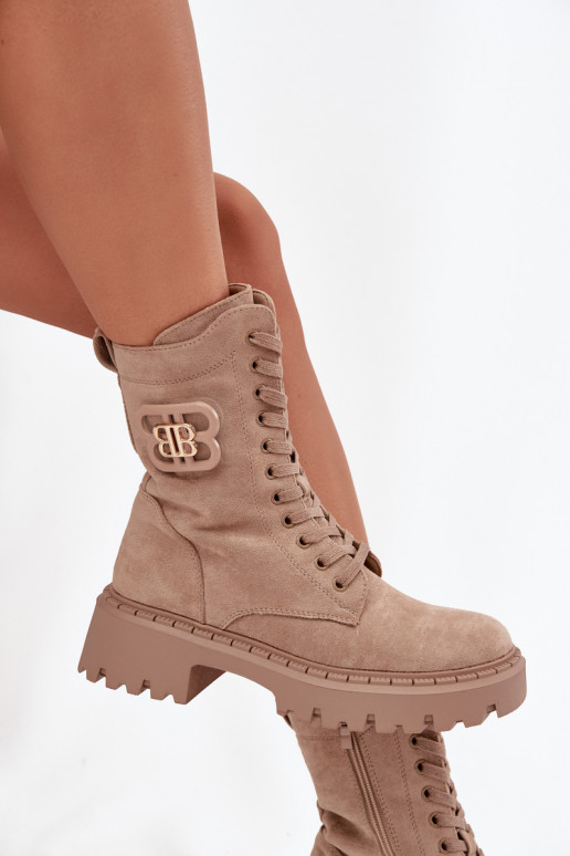 Pealiste poolsaapad INokrery Pealiste omad Koos Ornate Element voodriga beeži värvi Kalindra Pealiste poolsaapad INokrery Pealiste omad Koos Ornate Element voodriga beeži värvi Kalindra