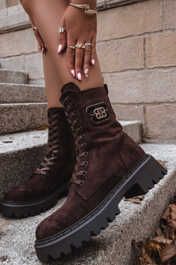 Pealiste poolsaapad INokrery Pealiste omad Koos Ornate Element voodriga Czekoladosissee Kalindra 2